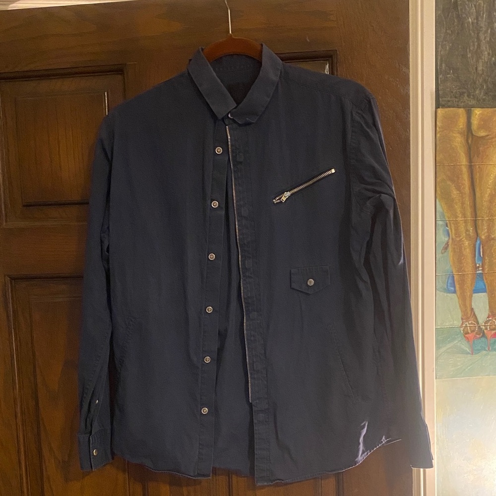 Men's Classic Navy Shirt Jacket